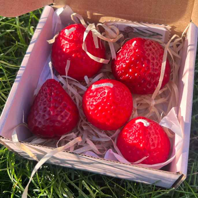 Набір свічки полуниця