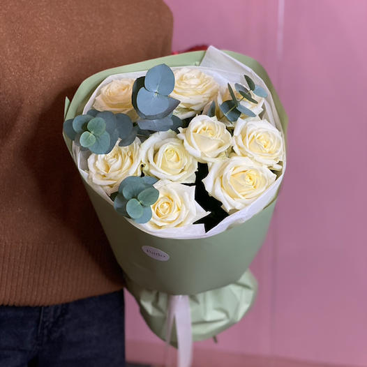 11 білих троянд #2821