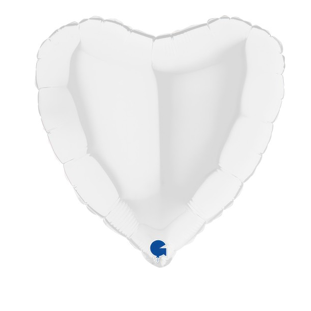 № 1011 Кулька фольга серце біле