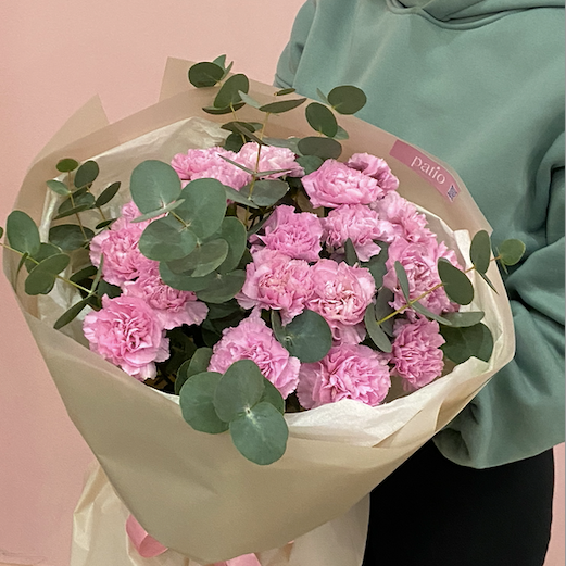 Букет рожевих гвоздик #1018