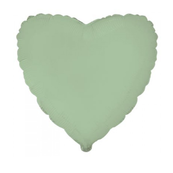 № 1019 Кулька фольга серце мята