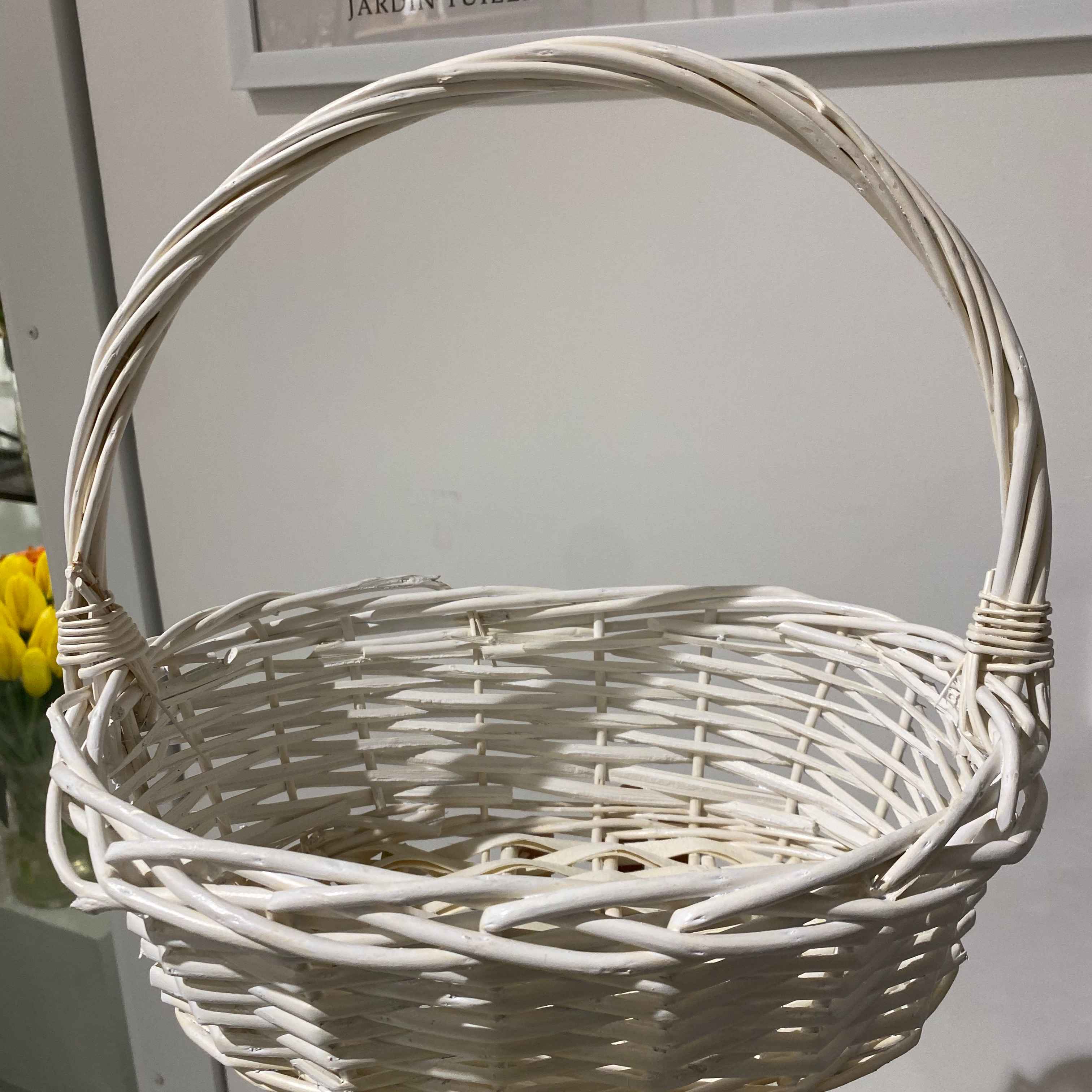 Корзина плетена біла 40*30*13