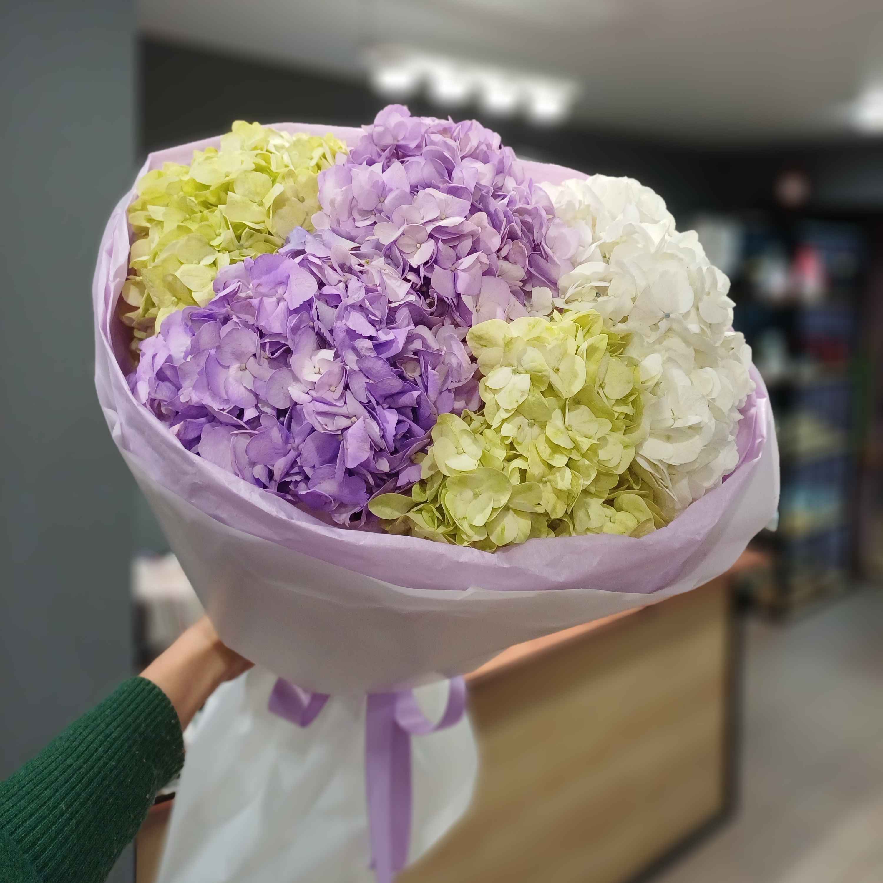 Букет Моно з гортензій #5762