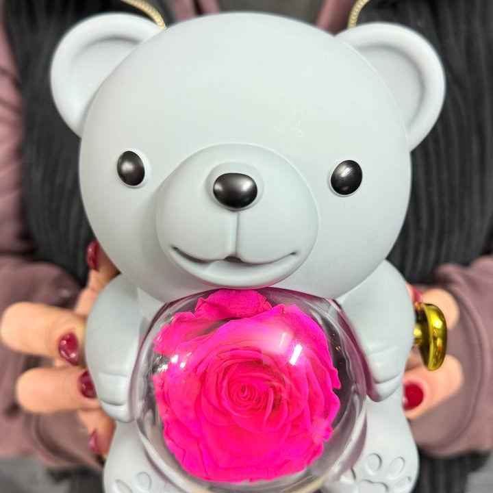 Мишка со стабилизированной розой