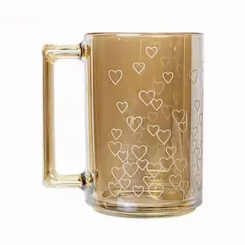 Кружка чайная с сердцами Luminarc Золотой 320 мл