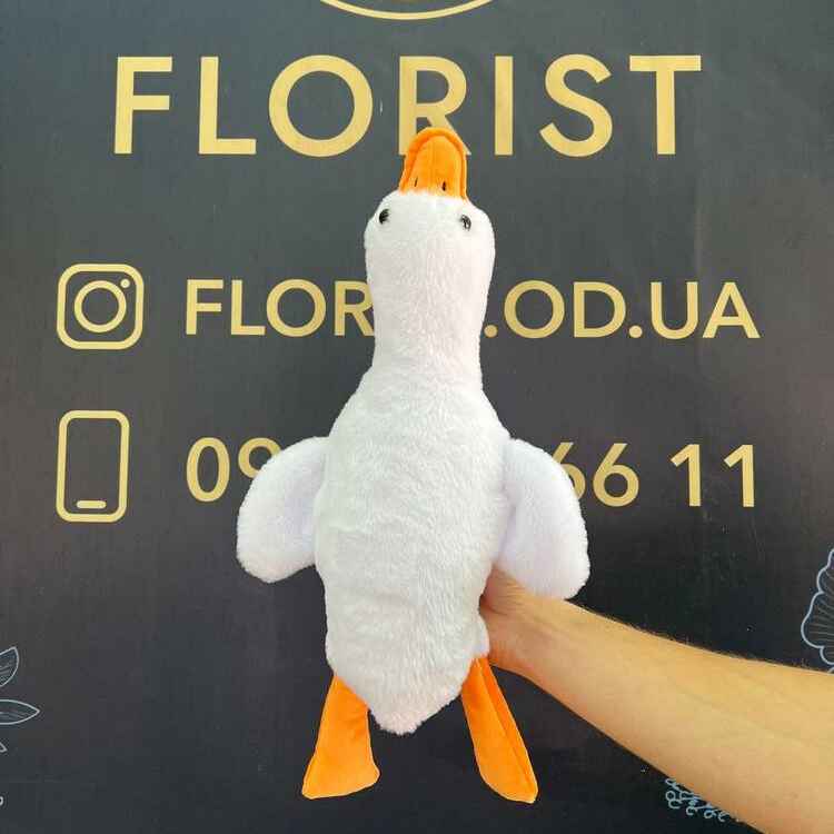 Гусь обнимусь белый 50см