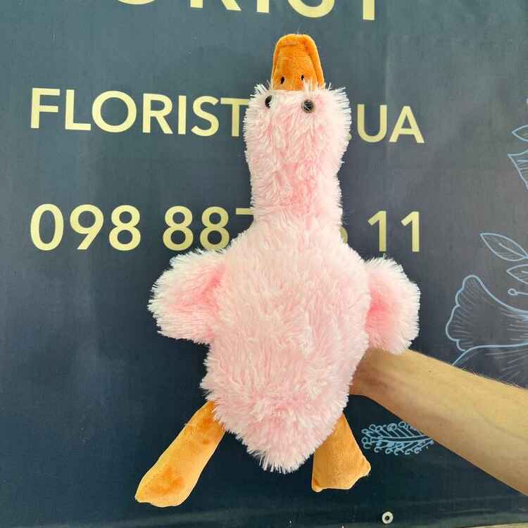 Гусь обнимусь розовый 50см