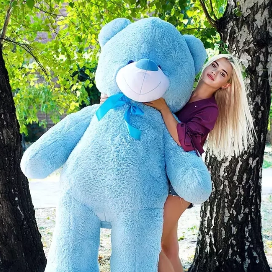 Мишка Бади голубой 200 см