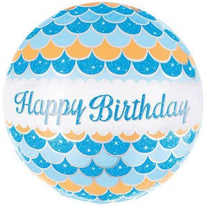 Кулька Happy Birthday, сяюча луска